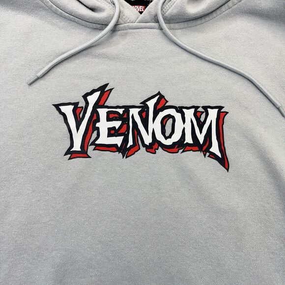Venom Marvel Hoodie Mens 2XL XXL Gray Japanese Comic Spiderman Pullover READ - Picture 3 of 10